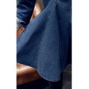 TE9811PPNZ Korean fashion lapel flouncing denim dress