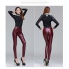 TE9835HDYY New style slim coating PU legging