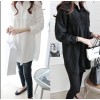 TE8453XNE Plus size lace splicing loose long blouse