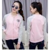 TE9903LLJ New style stand collar color matching baseball jacket