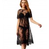 TE0882DNFS Hot sale transparent lace swimsuit smock dress