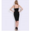 TE0884DNFS New style fashion waist hole slim deep v neck dress