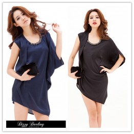 TE1270GJWL Korean fashion oblique shoulder irregular shirt