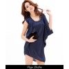 TE1270GJWL Korean fashion oblique shoulder irregular shirt