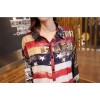 TE1278GJWL Loose large size positioning print joker shirt