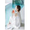 TE1450GJWL Combed cotton fashion loose comfortable off shoulder tassel dress