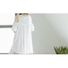 TE1450GJWL Combed cotton fashion loose comfortable off shoulder tassel dress