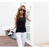 TE1281GJWL New style high-elastic silver silk splicing wool lycra joker vest t-shirt