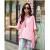 TE1282GJWL Fashion loose comfortable irregular joker long t-shirt