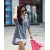 TE1282GJWL Fashion loose comfortable irregular joker long t-shirt