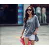 TE1282GJWL Fashion loose comfortable irregular joker long t-shirt