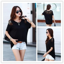 TE1286GJWL Korean fashion loose comfortable casual joker long t-shirt