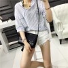 TE140YEHG Loose slim stripes pullover shirt