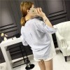 TE140YEHG Loose slim stripes pullover shirt