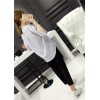 TE140YEHG Loose slim stripes pullover shirt