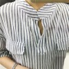 TE140YEHG Loose slim stripes pullover shirt