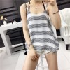 TE141YEHG Korean fashion stripes chiffon gallus tops