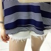 TE141YEHG Korean fashion stripes chiffon gallus tops