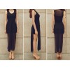 TE2212ALFS Sexy slim slit fake two piece tight hip dress