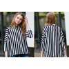 TE3024YZS Europe fashion vertical stripes v neck joker shirt