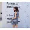 TE3028YZS Preppy style vintage checks cute slim waist dress