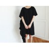 TE3032YZS Korean fashion irregular dissymmetry trendy loose t-shirt