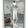 TE3032YZS Korean fashion irregular dissymmetry trendy loose t-shirt