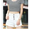 TE5029DDFS Hot sale four buttons slim roll off denim shorts