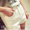 TE5048DDFS Korean style simple joker slim roll off denim shorts