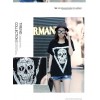 TE6015AYY Fat girl loose large size metal feel skull print t-shirt