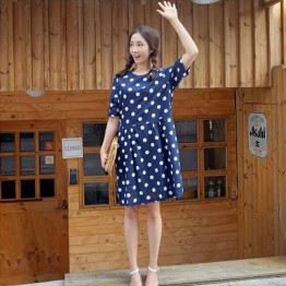 TE6400YZS Korean fashion sweet dot short sleeve dress