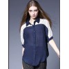 TE65122YWQS Europe fashion ramie cotton transparent sexy hollow out shoulder shirt