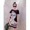 TE6605HXFS Sequins glasses girl print t-shirt dress