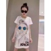 TE6605HXFS Sequins glasses girl print t-shirt dress