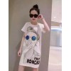 TE6605HXFS Sequins glasses girl print t-shirt dress