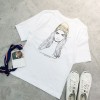 TE7595SSCL Hongkong fashion portrait print short sleeve t-shirt