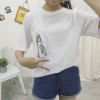 TE7595SSCL Hongkong fashion portrait print short sleeve t-shirt