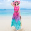 TE8655MSJ Bohemia gradient print chiffon beach dress