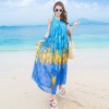 TE8655MSJ Bohemia gradient print chiffon beach dress