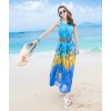 TE8655MSJ Bohemia gradient print chiffon beach dress