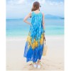 TE8655MSJ Bohemia gradient print chiffon beach dress