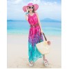 TE8655MSJ Bohemia gradient print chiffon beach dress