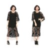 TE9027AYY Europe fashion loose hollow out lace two pieces dress