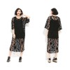 TE9027AYY Europe fashion loose hollow out lace two pieces dress