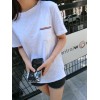 TE907HHC Loose slim pure color slub cotton t-shirt