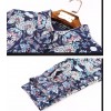 TE9101LLYG New style vintage lapel slim silk print dress