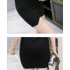 TE9270WMSS New style stand collar hollow out sexy slim splicing fake two piece dress