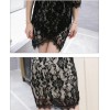 TE9271WMSS New style sexy club transparent crochet lace tight hip dress