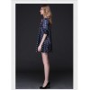 TE9645LLYG Europe fashion temperament crown print large size dress