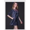 TE9645LLYG Europe fashion temperament crown print large size dress